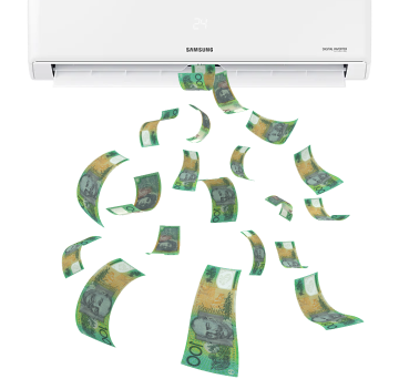 air condition with money